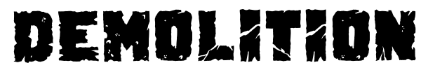 Demolition Crack font preview